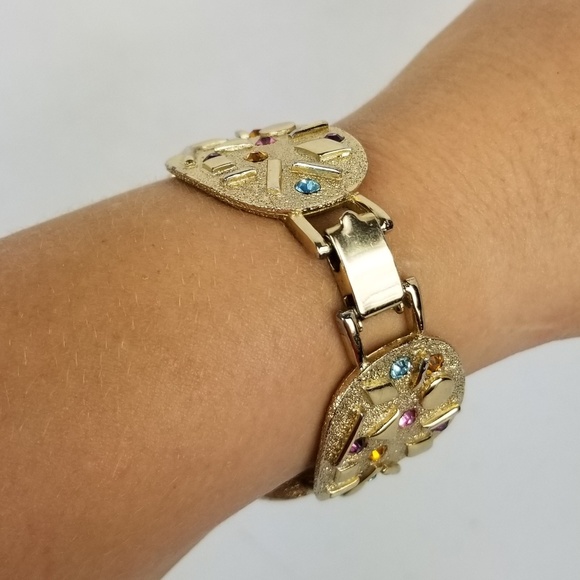 3/$25 Sarah Coventry Gold Tone Link Bracelet - Picture 4 of 8